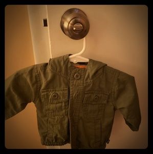 Adorable olive green infant jacket